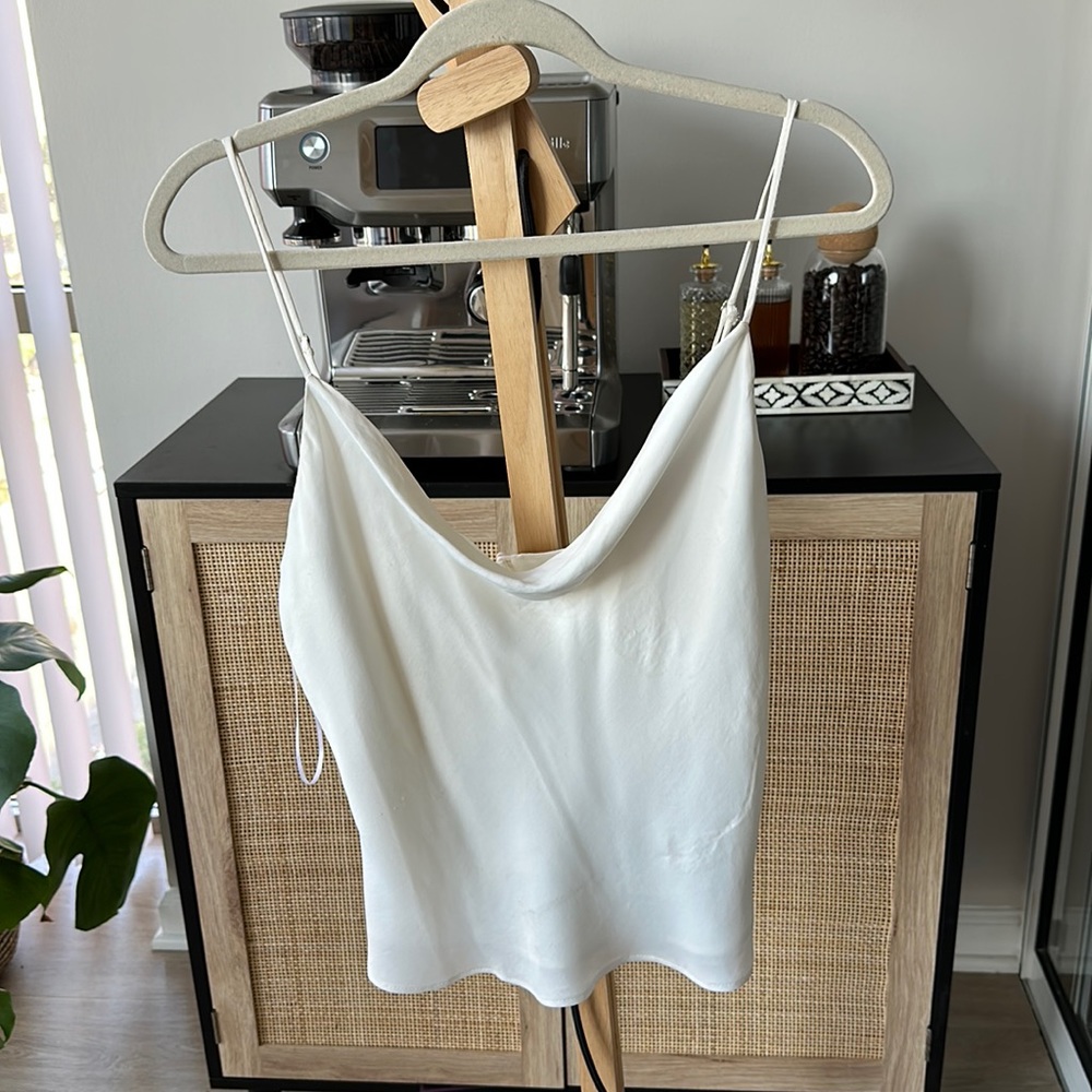 Zara Satin cropped tank